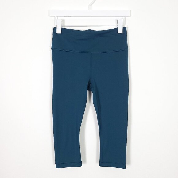 Athleta Teal Cropped Leggings - Picture 1 of 11